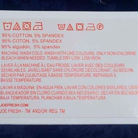 Ladies' New "Joe Fresh" Navy Blue long-sleeve shirt & leggings (Size Small) *NEW - Picture 4 of 7